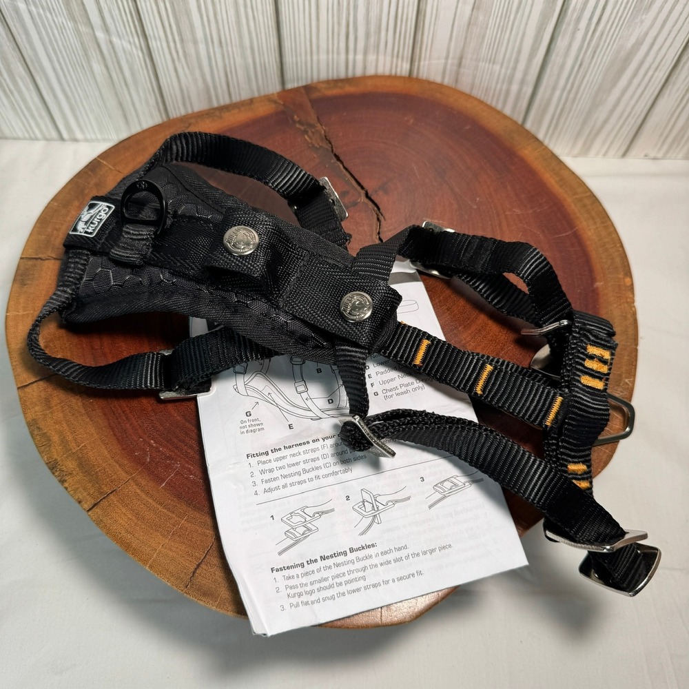 Kurgo Tru-Fit Enhanced Strength Dog Harness Small Black Car Safety Walking Vest